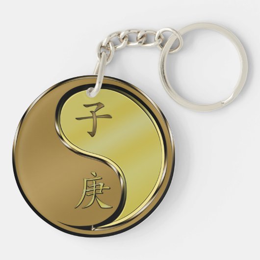 Jaar van de Metaalrat Sleutelhanger (Achterkant)