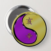 Jaar van de Metal Boar Ronde Button 4,0 Cm (Voorkant /achterkant)
