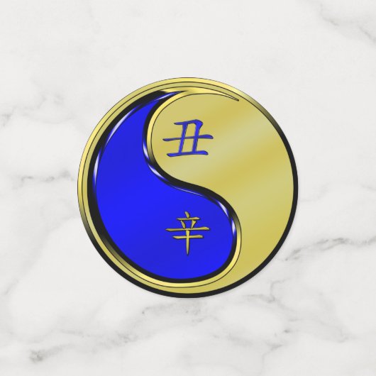 Jaar van de Metal Ox Confetti (Kleine voorkant)