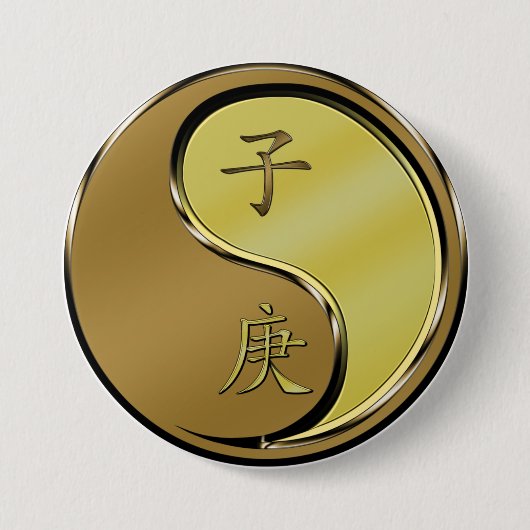 Jaar van de Metal Rat Ronde Button 7,6 Cm (Voorkant)