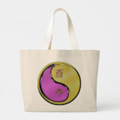 Jaar van de Metal Rooster Grote Tote Bag (Achterkant)