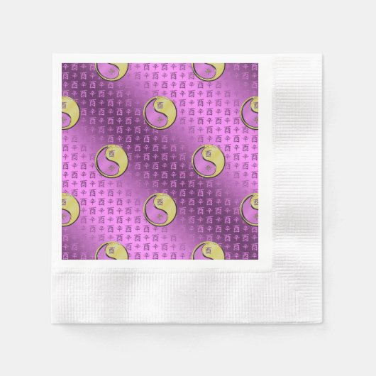 Jaar van de Metal Rooster Servet (Voorkant)