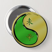Jaar van de Metalen Geit Ronde Button 4,0 Cm (Voorkant /achterkant)