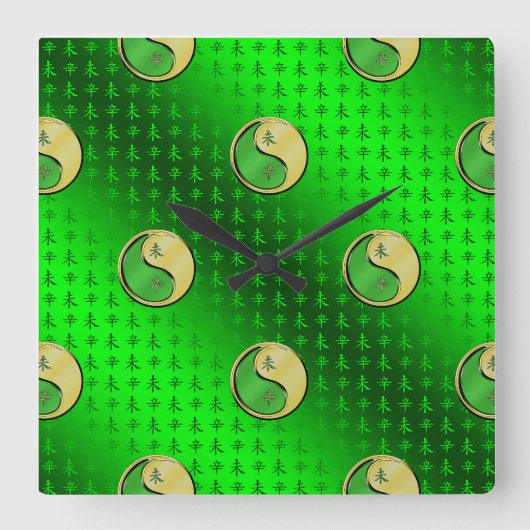 Jaar van de Metalen Geit Vierkante Klok (Voorkant)