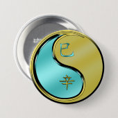 Jaar van de Metalen Slang Ronde Button 7,6 Cm (Voorkant /achterkant)