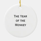 Jaar van de Monkeykalligrafie Tekening Keramisch Ornament (Achterkant)