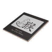 Jaar van de Monkeykalligrafie Tekening Tegeltje (Zijkant)