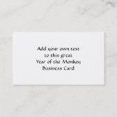 Jaar van de Monkeykalligrafie Tekening Visitekaartje (Achterkant)