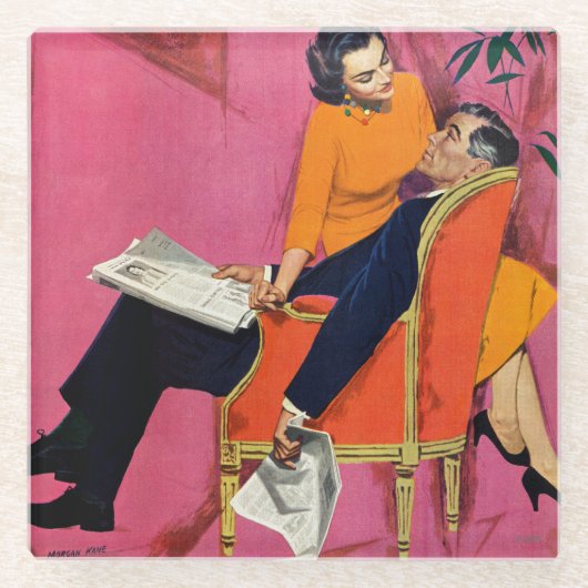 Jaar van de ontevredenheid glazen onderzetter (Voorkant)