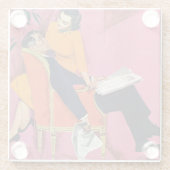 Jaar van de ontevredenheid glazen onderzetter (Achterkant)