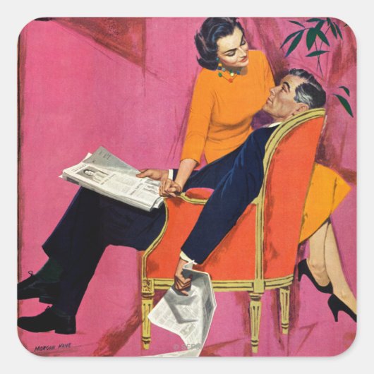 Jaar van de ontevredenheid vierkante sticker (Voorkant)