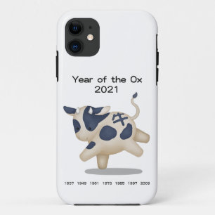 Jaar van de Os Schattig Dier van de Chinese Dieren Case-Mate iPhone Case