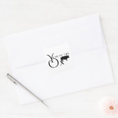 Jaar van de os vierkante sticker (Envelop)