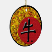 Jaar van de Ox: 2009 Keramisch Ornament (Rechts)