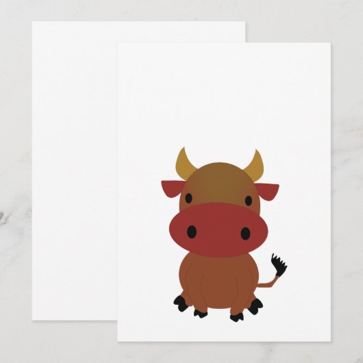 Jaar van de ox 2021 blanco kaart (Voorkant / Achterkant)