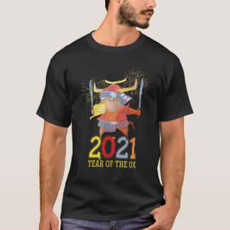 Jaar van de OX 2021 - Grappig blij Chinees nieuwja T-shirt