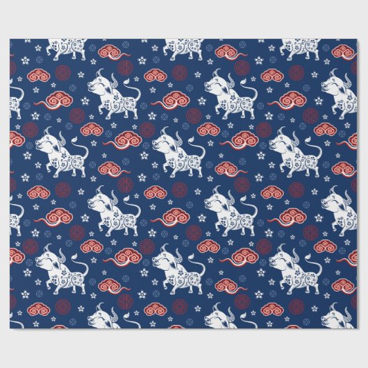 Jaar van de OX Cadeaupapier (Vlak)