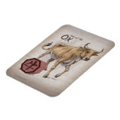 Jaar van de Ox Chinese Zodiac Art Magneet (Linkerzijde)