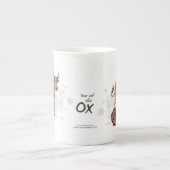 Jaar van de Ox Chinese Zodiac Art Porselein Kop (Voorkant)