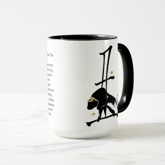 Jaar van de Ox - Chinese Zodiac Mok (Voorkant rechts)