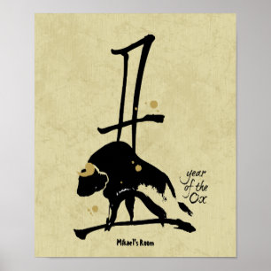 Jaar van de Ox - Chinese Zodiac Poster