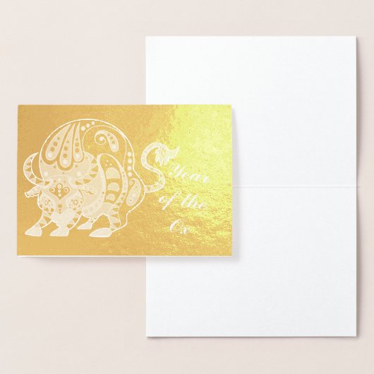 Jaar van de Ox Folie Kaarten (Display)