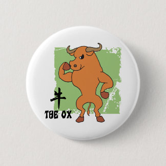 Jaar van de Ox Gift Ronde Button 5,7 Cm