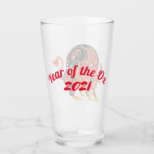 Jaar van de Ox Glas (Achterkant)