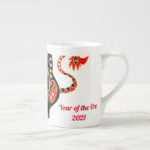 Jaar van de Ox Porselein Kop (Rechts)