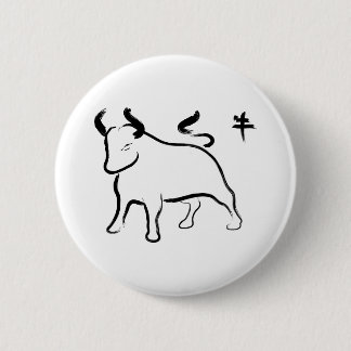 Jaar van de Ox Ronde Button 5,7 Cm