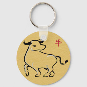 Jaar van de Ox Sleutelhanger