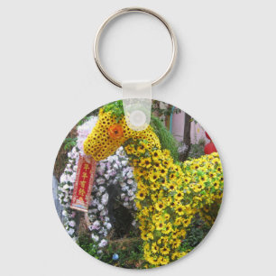 Jaar van de paarden 春 節 馬 ... Chinese ventilator Sleutelhanger