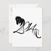 Jaar van de Paarden 2014 Feestdagenkaart (Voorkant / Achterkant)