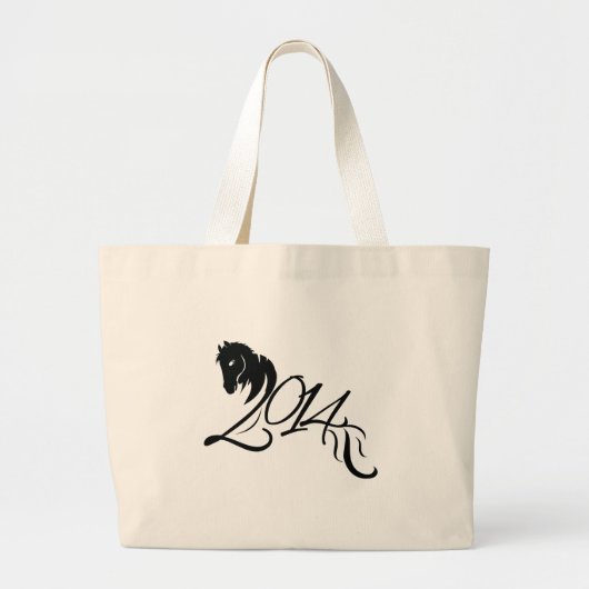 Jaar van de Paarden 2014 Grote Tote Bag (Voorkant)