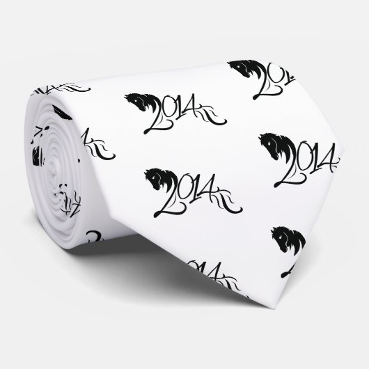 Jaar van de Paarden 2014 Stropdas (Opgerold)