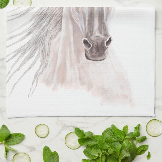 Jaar van de paarden 2014 theedoek (Gevouwen)