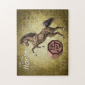 Jaar van de Paarden Chinese Zodiac Animal Art Legpuzzel (Verticaal)