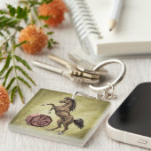 Jaar van de Paarden Chinese Zodiac Animal Art Sleutelhanger (Voorkant Rechts)