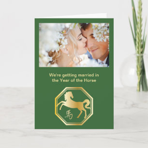 Jaar van de paarden feestdagen kaart
