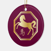Jaar van de paarden keramisch ornament (Links)