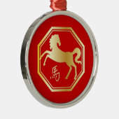 Jaar van de paarden metalen ornament (Rechts)