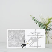 Jaar van de Paarden Nieuwjaar Fotokaarten Feestdagenkaart (Staand voorkant)