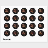 Jaar van de paarden ronde sticker (Vel)