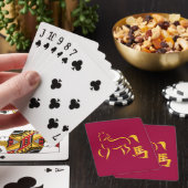 Jaar van de paardenkalligrafie pokerkaarten (Insitu)