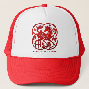 Jaar van de Paardenpapercut Trucker Pet