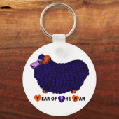 Jaar van de Paarse Sleutelhanger van schapen en ge (Voorkant)