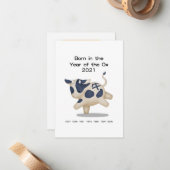 Jaar van de persoonlijke aankondiging van de Baby  (Voorkant / Achterkant in situ)