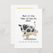 Jaar van de persoonlijke aankondiging van de Baby  (Voorkant / Achterkant)