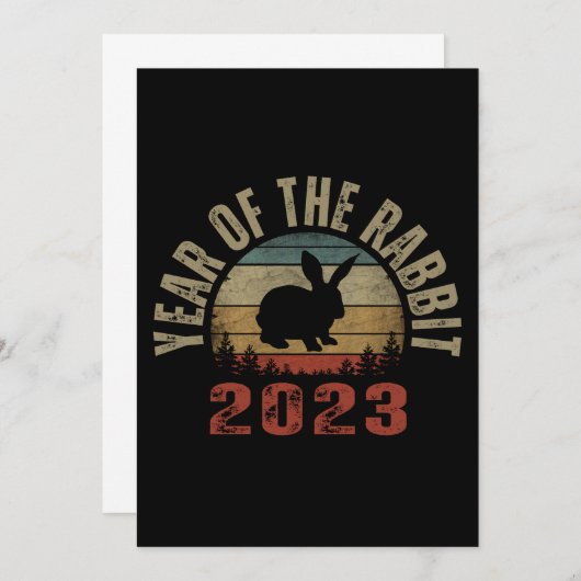 JAAR VAN DE RABBIT 2023 KAART (Voorkant / Achterkant)