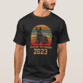 Jaar van de Rabbit 2023 Retro Sunset Chinese New Y T-shirt (Voorkant)